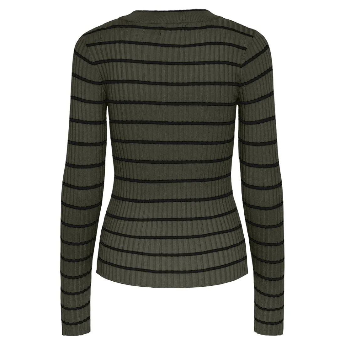 Pull à maille en viscose Crista rayures vert Daisy