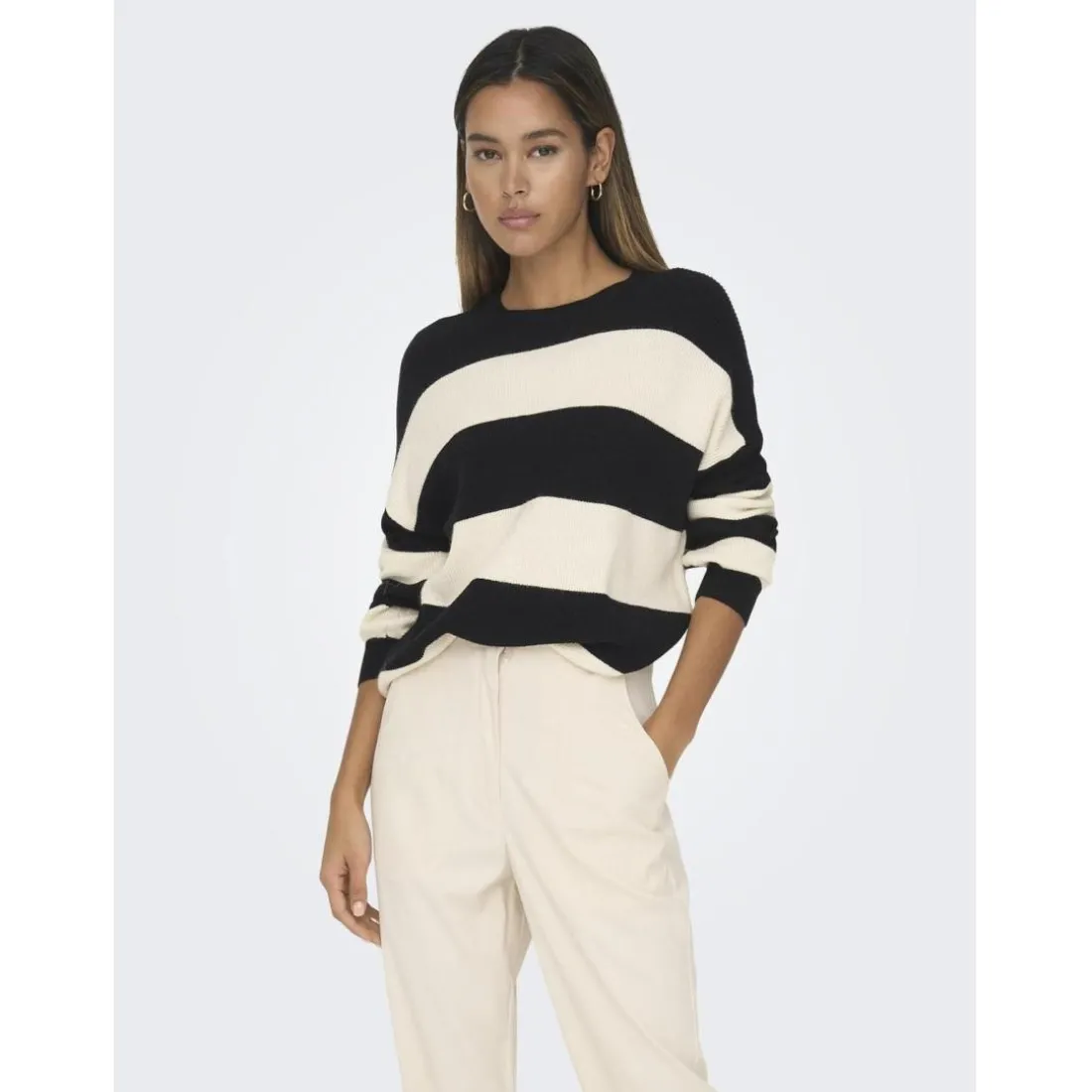Pull à maille manches longues en viscose Alia