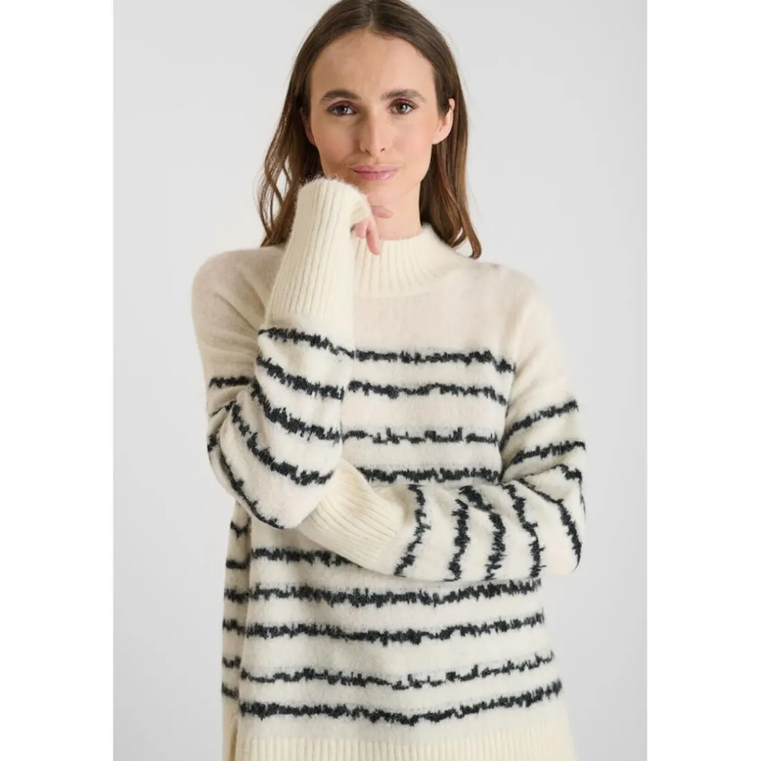 Pull AUGUST blanc Lucy en laine