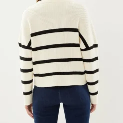 Pull CELIAN - Ecru/Noir en viscose