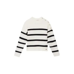 Pull CELIAN - Ecru/Noir en viscose