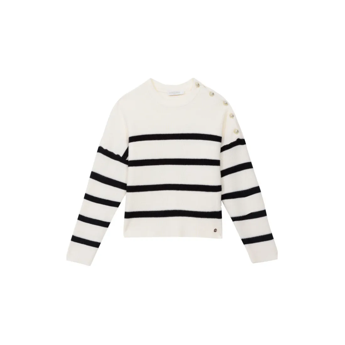 Pull CELIAN - Ecru/Noir en viscose