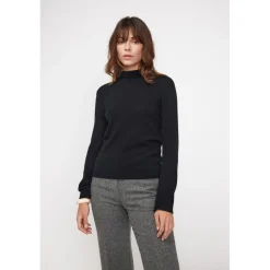 Pull col cheminee femme ZUELLA en cachemire noir