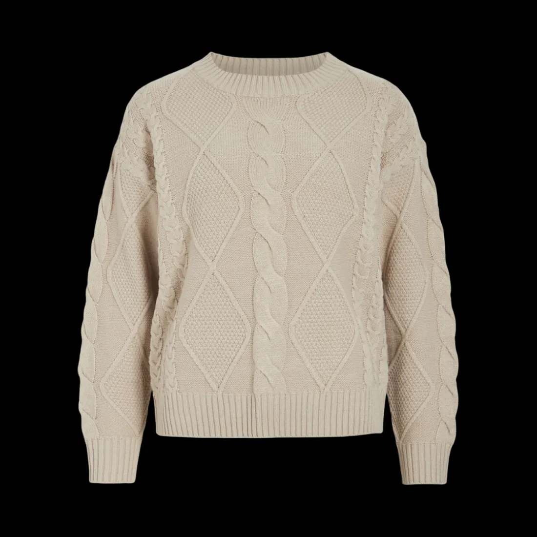 Pull col rond gris clair Gwen