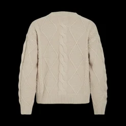 Pull col rond gris clair Gwen