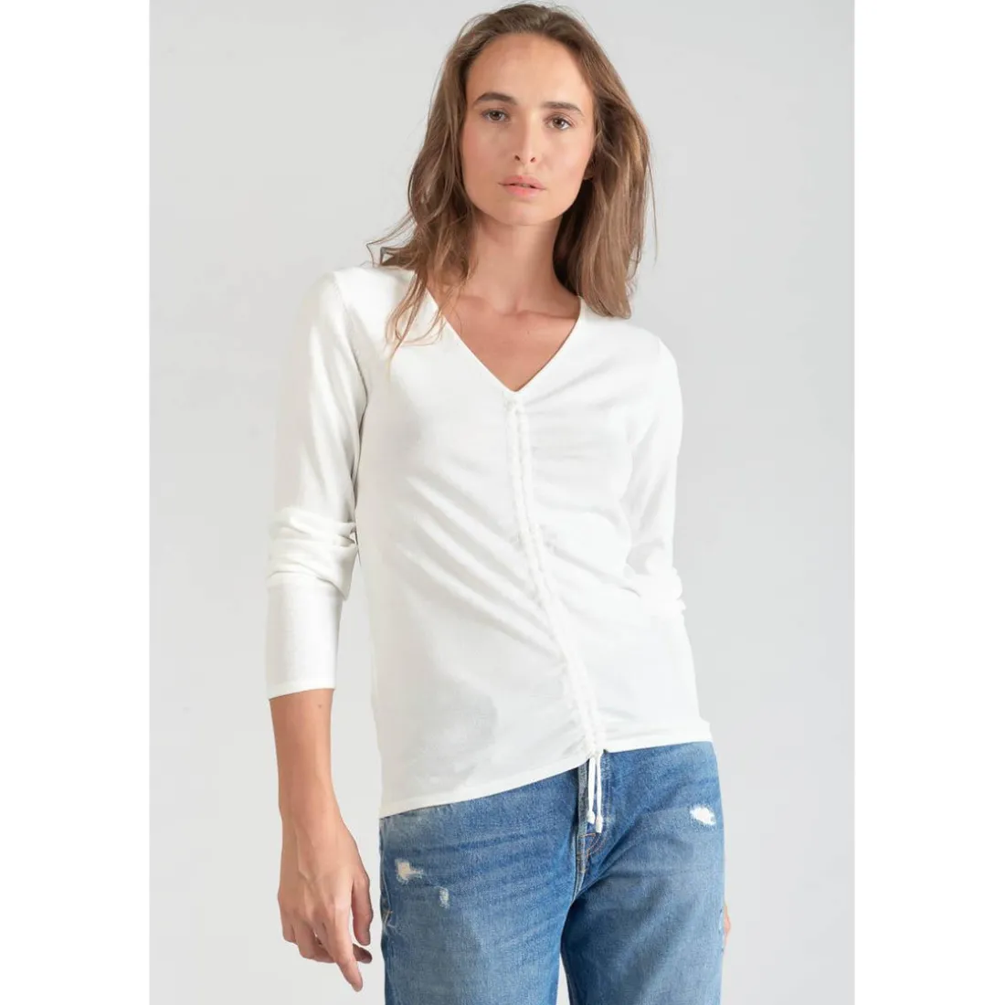 Pull DUNI blanc en viscose