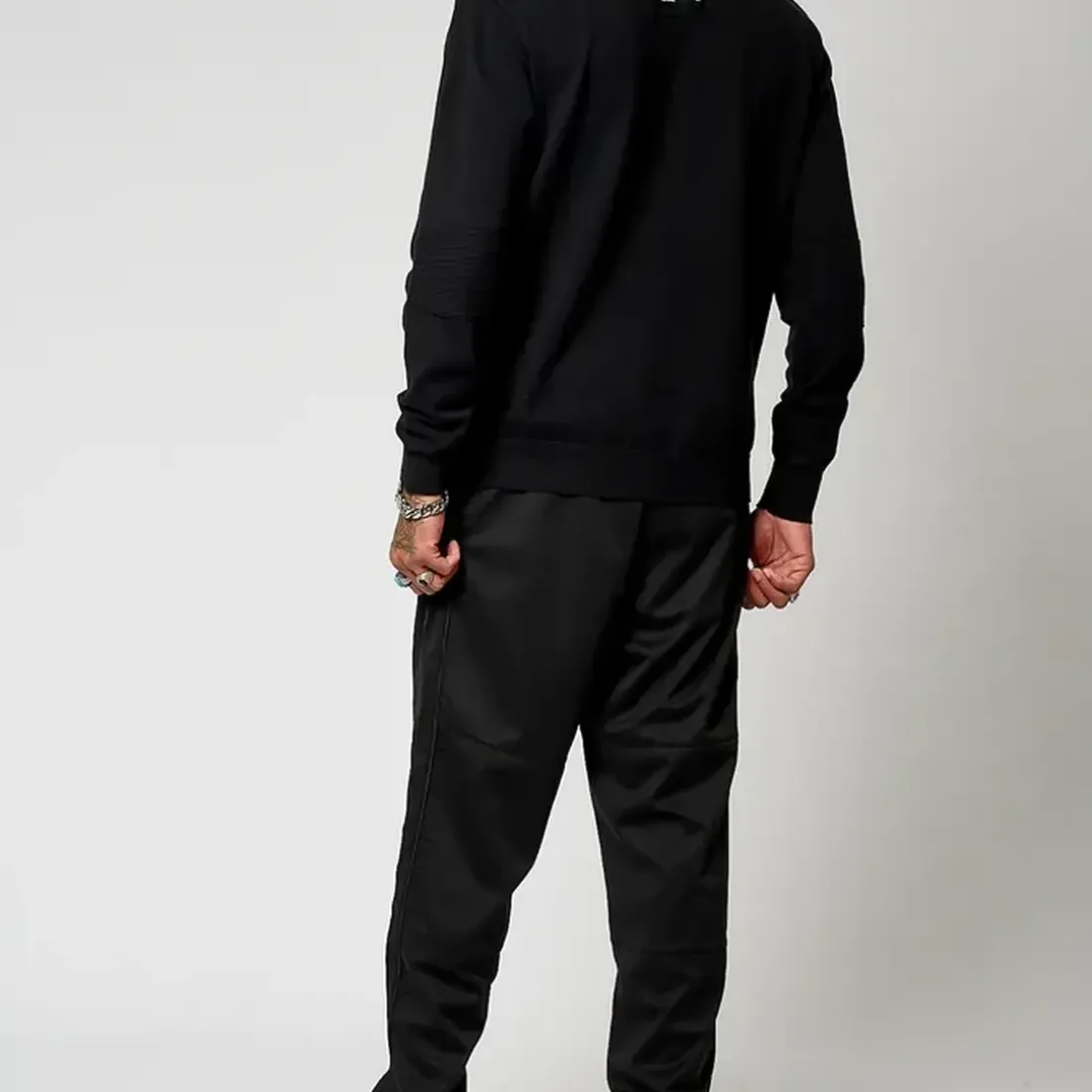 Pull en coton LEWIS Black noir