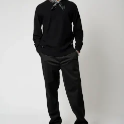 Pull en coton LEWIS Black noir