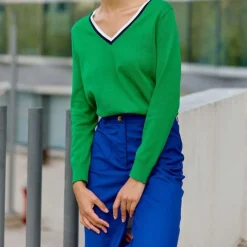 Pull en coton MANON vert