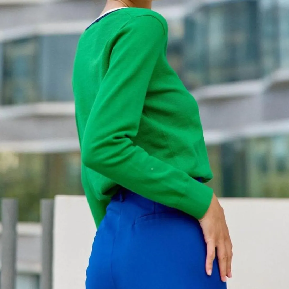 Pull en coton MANON vert