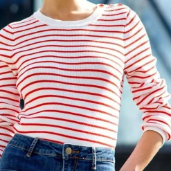 Pull en coton MOLLY rouge