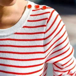 Pull en coton MOLLY rouge