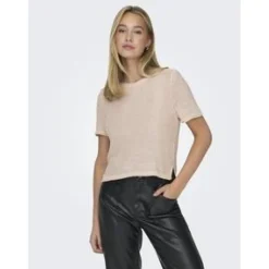 Pull en maille beige bleu stone Alia