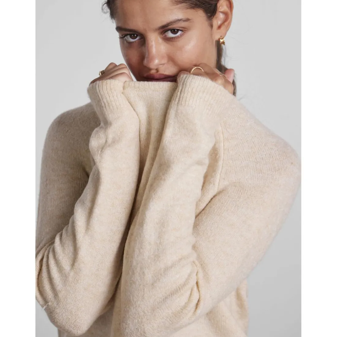 Pull en maille blanc Ruth