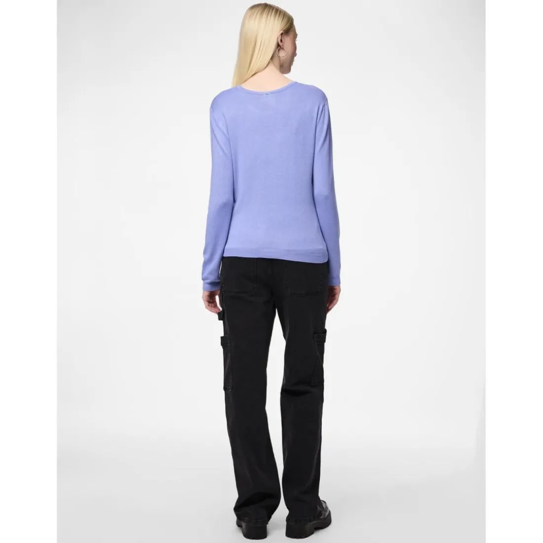 Pull en maille bleu Skye