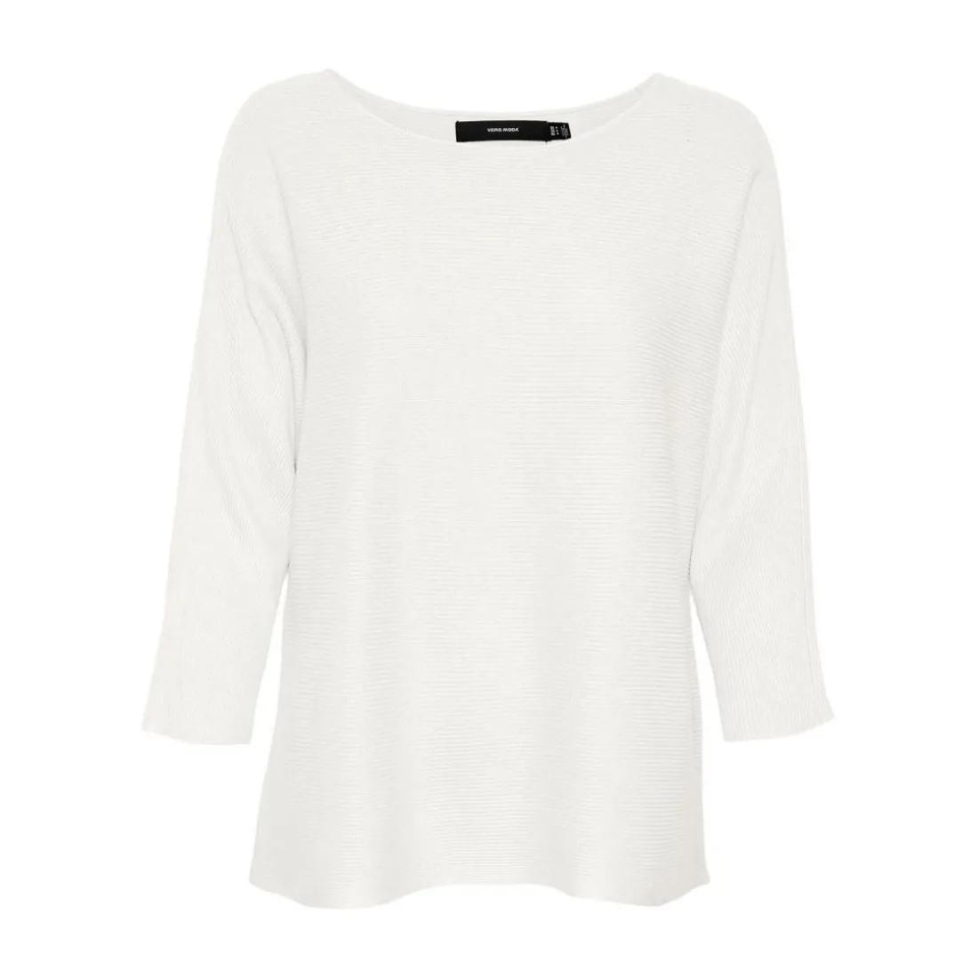 Pull en maille Col bateau Manches 3/4 blanc