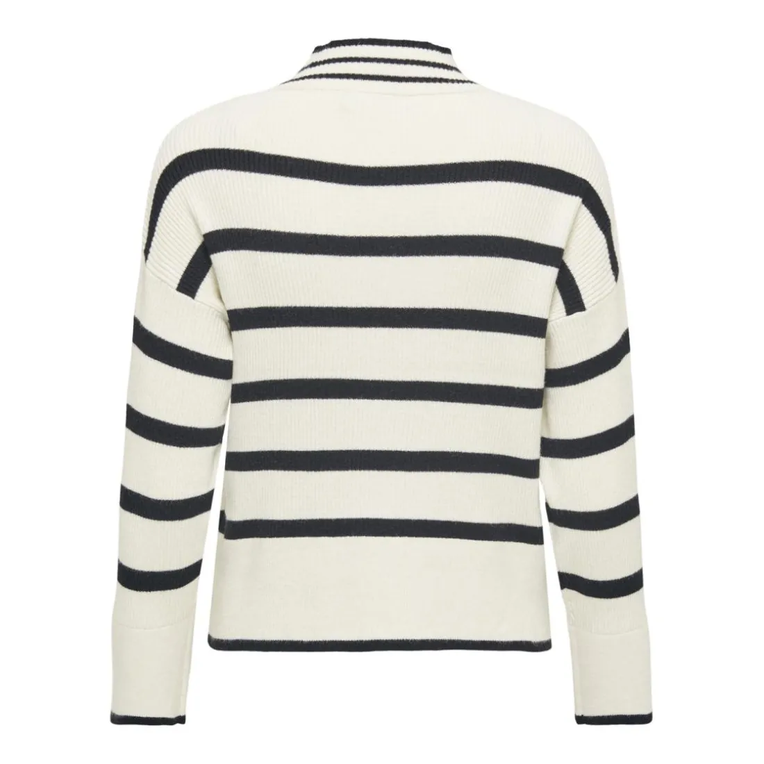 Pull en maille col haut col haut blanc Ana