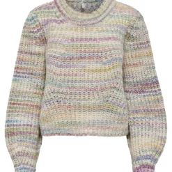 Pull en maille col rond Carma gris clair Ode
