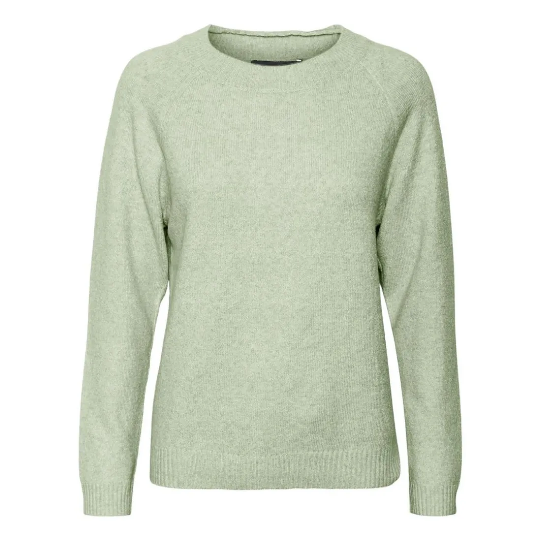 Pull en maille Col rond Manches longues vert Zoe