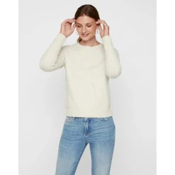 Pull en maille Col rond Manches longues gris Eve