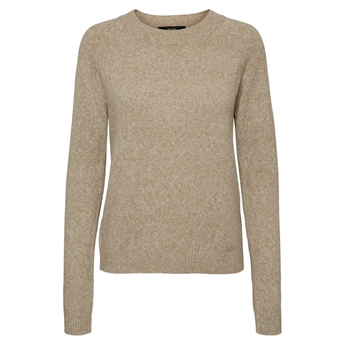 Pull en maille Col rond Manches longues marron Sue