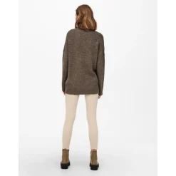 Pull en maille Col rond Manches longues marron Gigi
