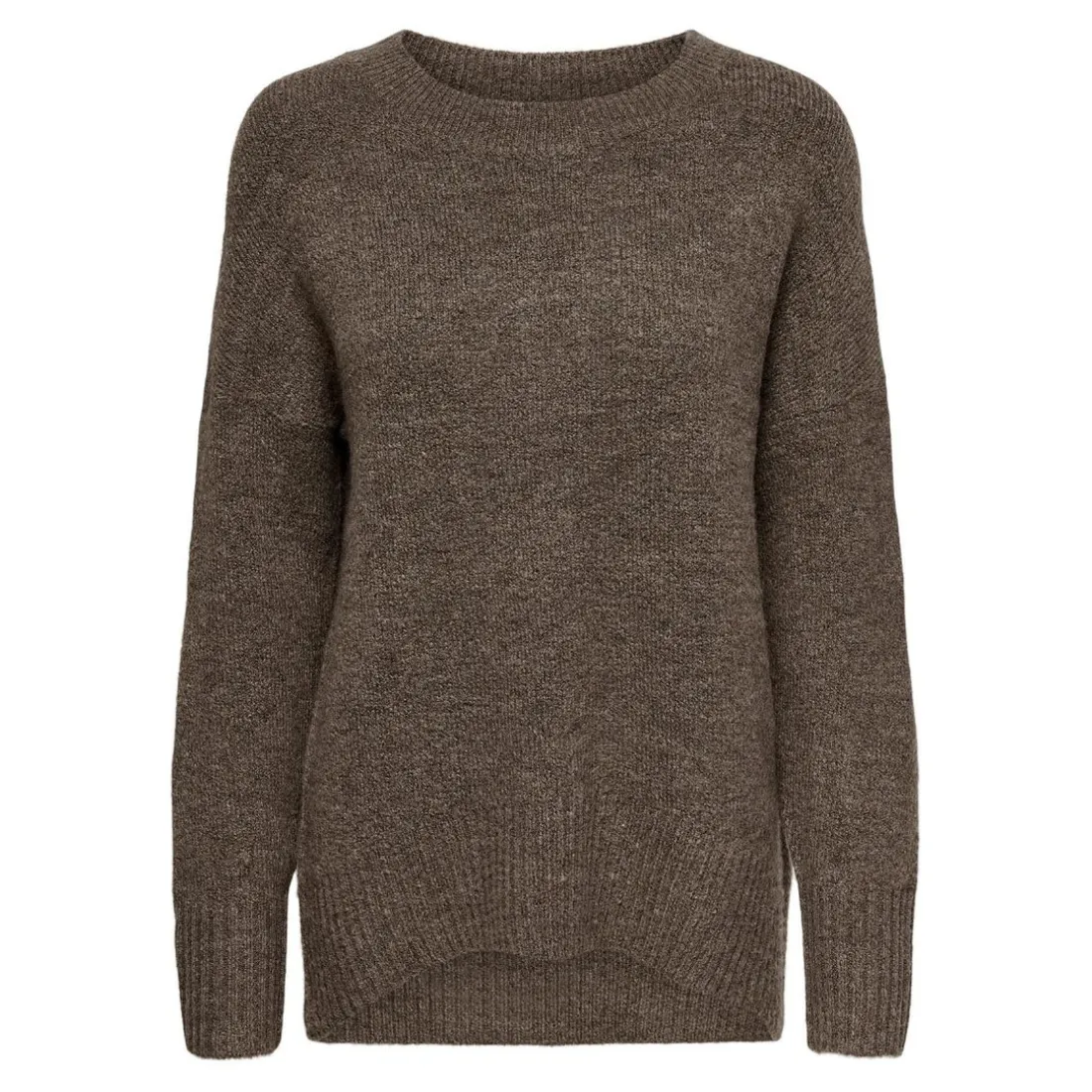 Pull en maille Col rond Manches longues marron Gigi