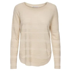 Pull en maille Col rond Manches longues beige Fern