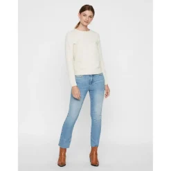 Pull en maille Col rond Manches longues gris Lana