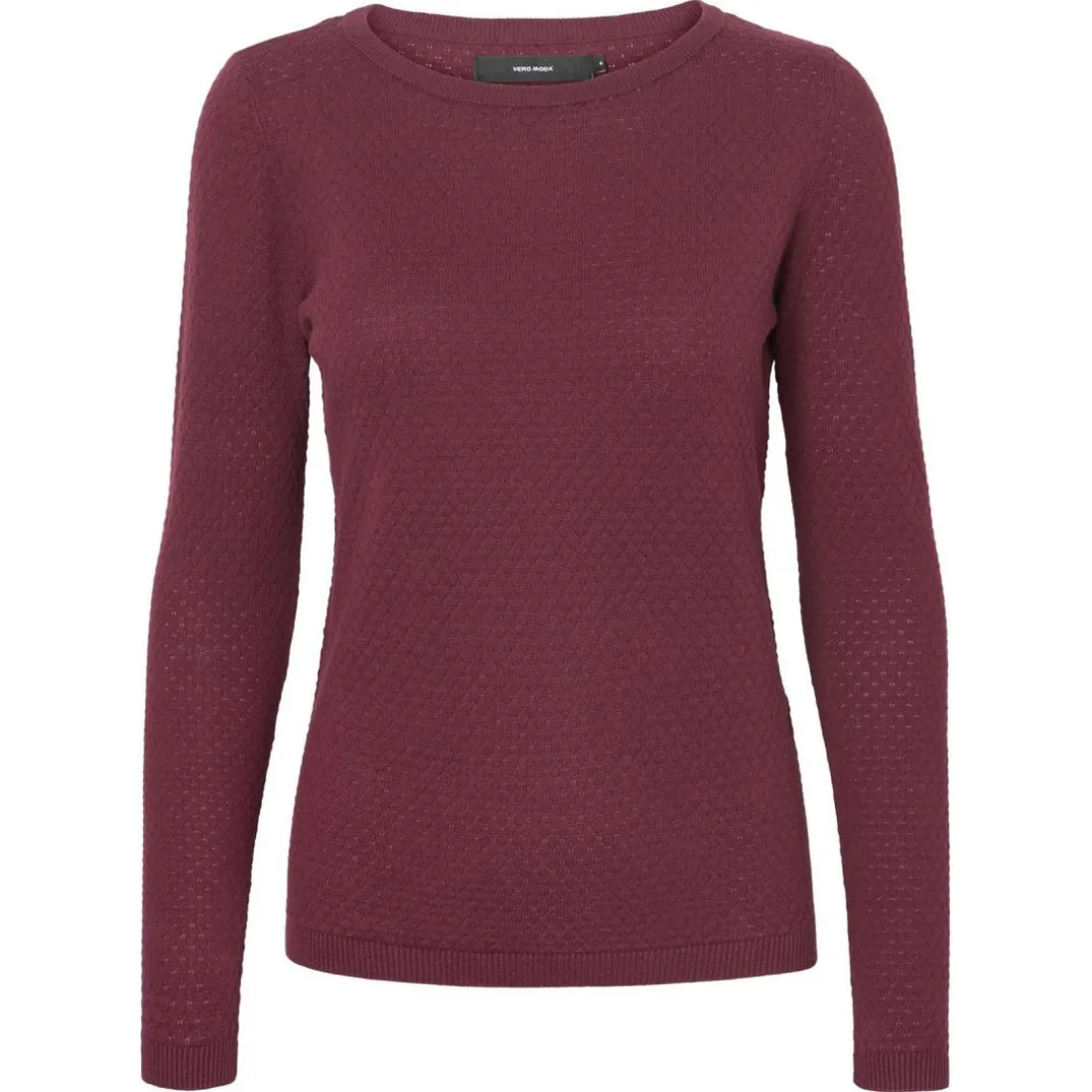 Pull en maille Col rond Manches longues violet Cate