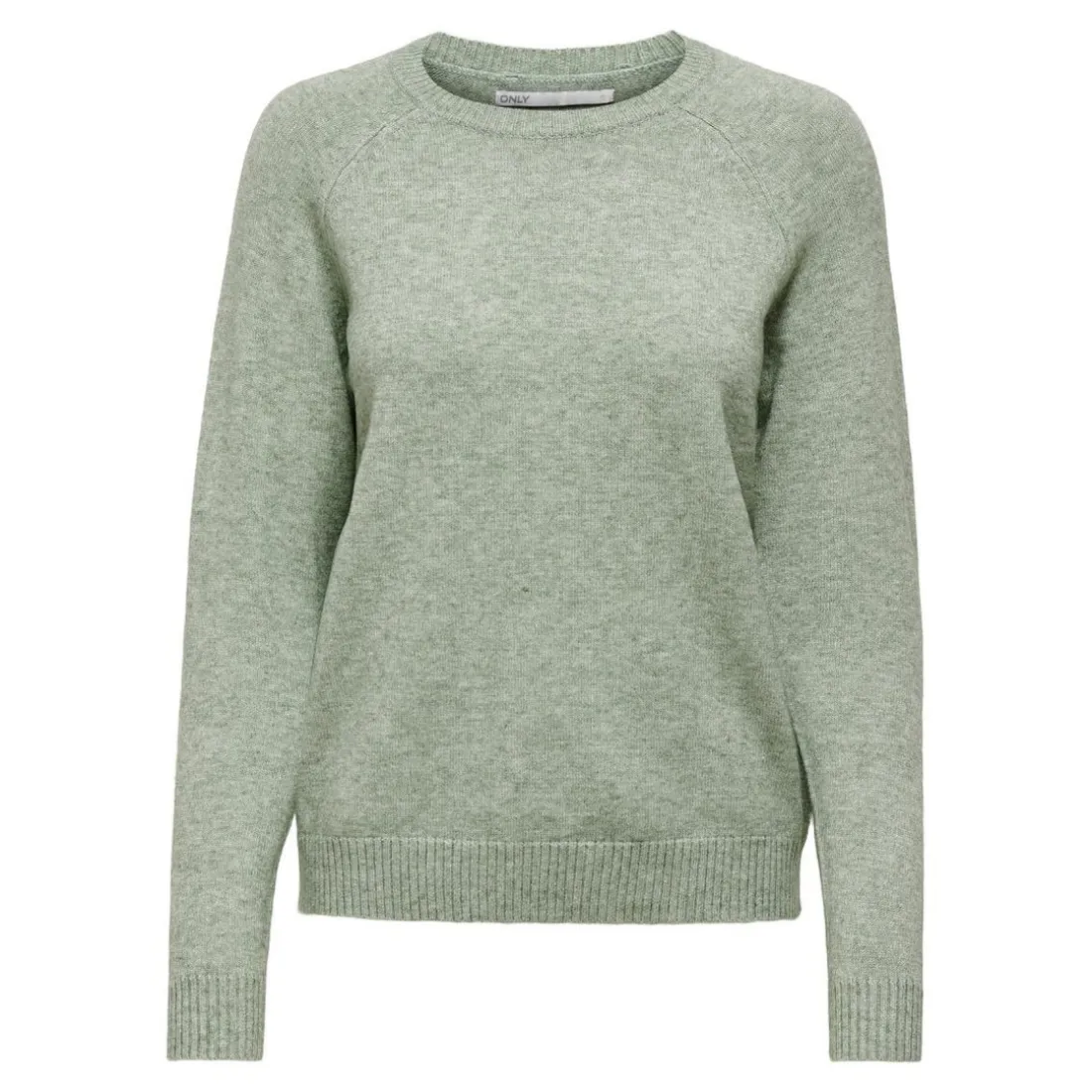 Pull en maille Col rond Manches longues bleu vert