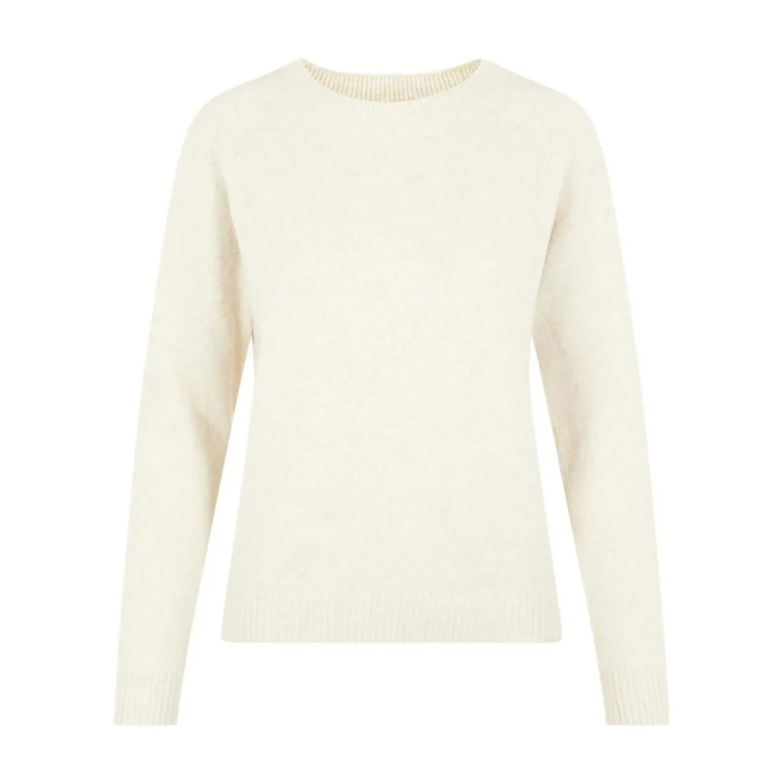Pull en maille Col rond Manches longues beige Ruth