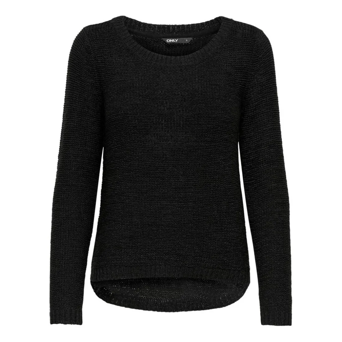 Pull en maille Col rond Manches longues noir Ivy