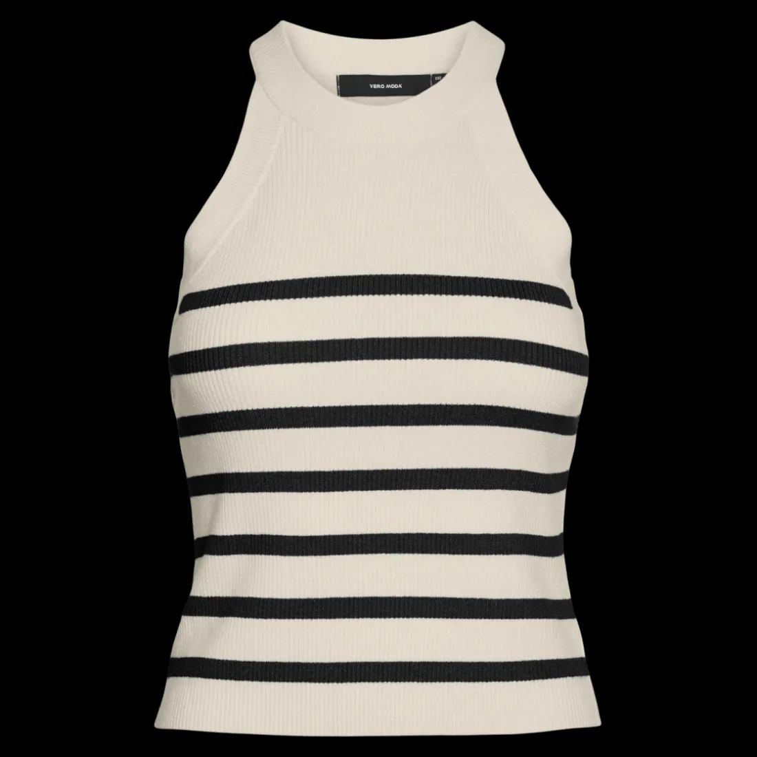 Pull en maille col rond sans manches gris Tia
