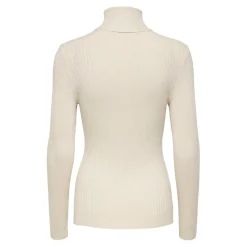 Pull en maille col roulé col roulé gris clair Juno
