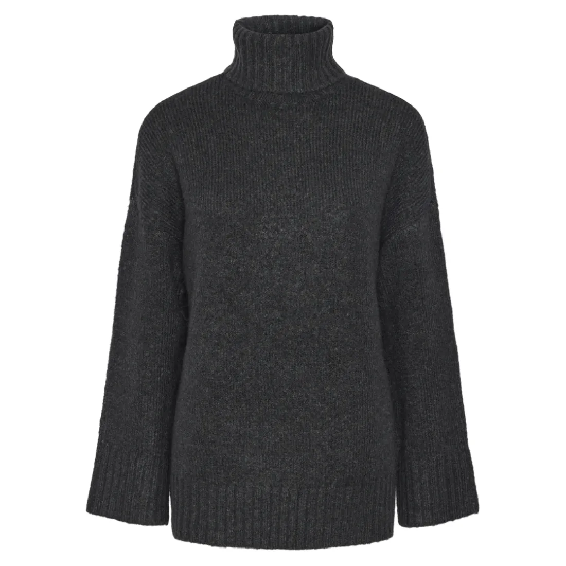 Pull en maille col roulé oversize Nancy gris Hana