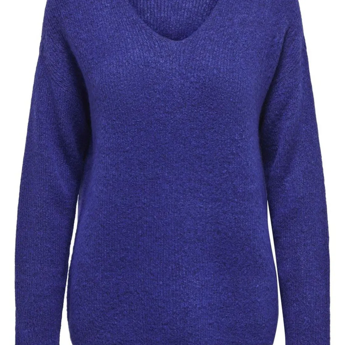 Pull en maille col V Camilla bleu Léa Jade