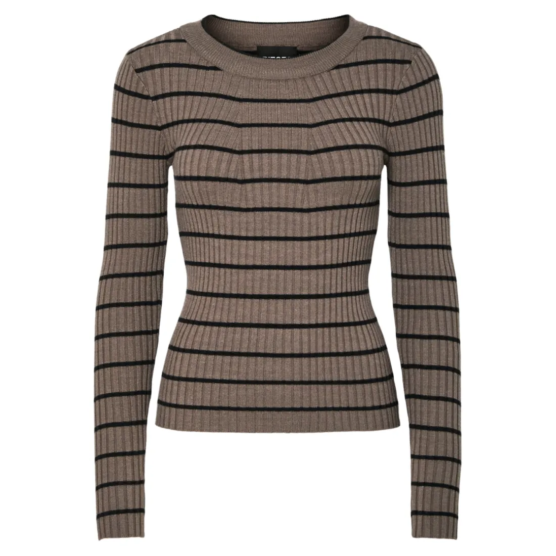 Pull en maille Crista à rayures gris en viscose Ava