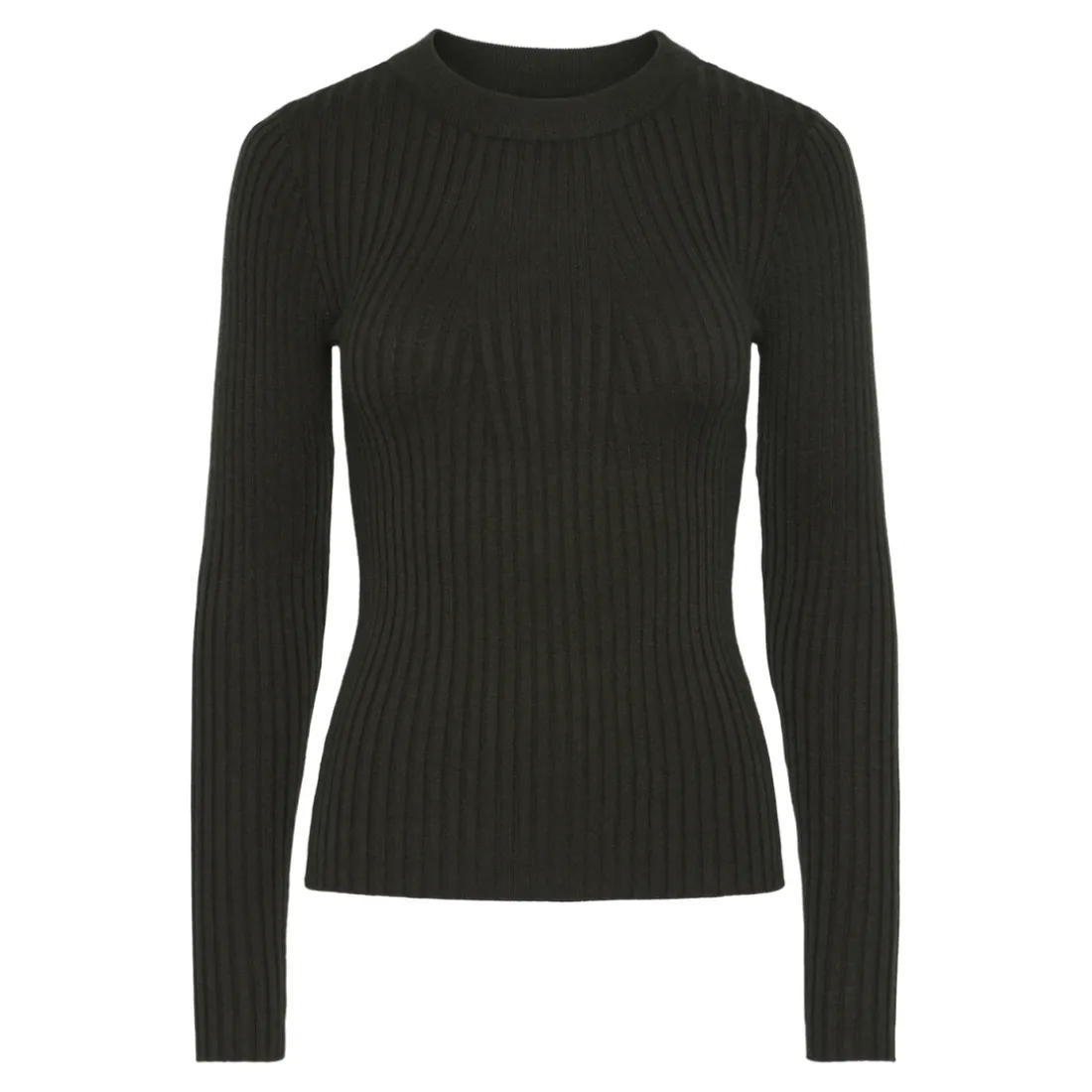 Pull en maille Crista à rayures vert en viscose Élise Elise