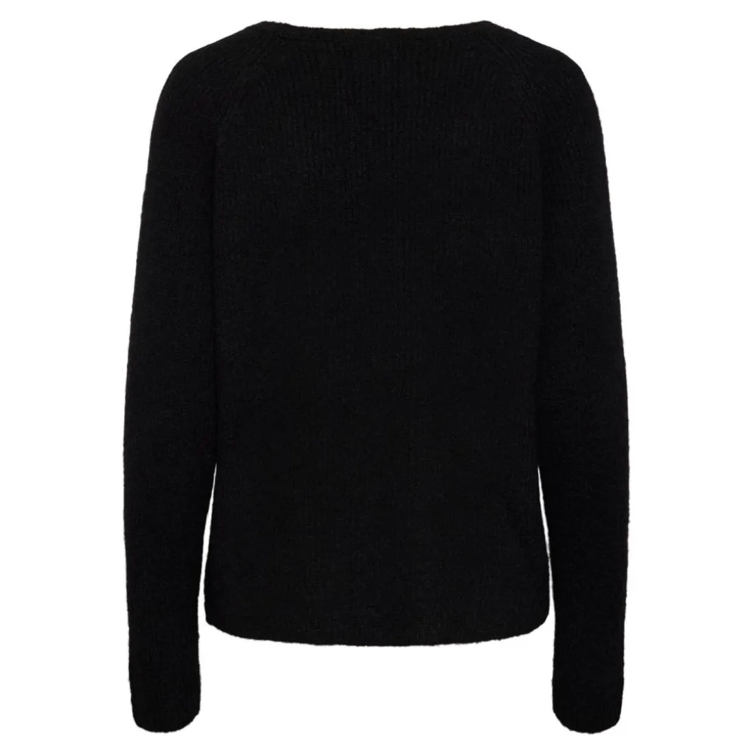 Pull en maille Ellen col en V noir Lila