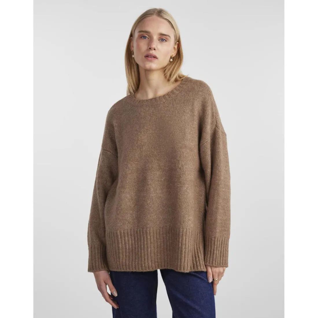 Pull en maille marron Bea