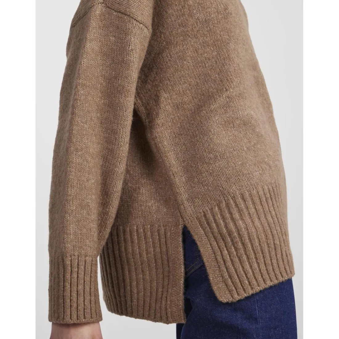 Pull en maille marron Bea