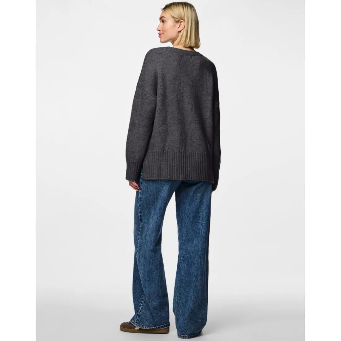 Pull en maille oversize Nancy gris Page