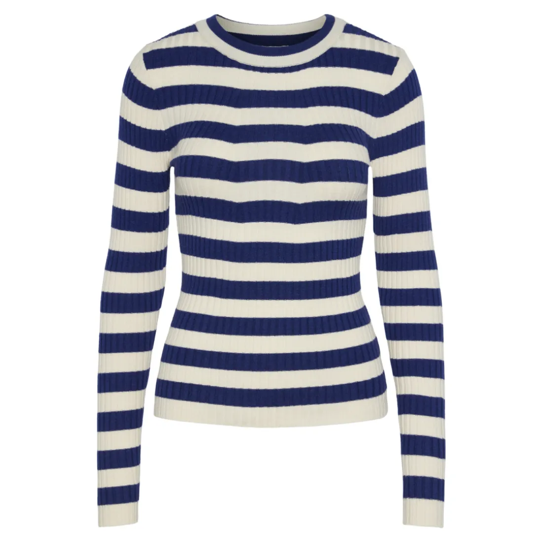 Pull en maille viscose Crista à rayures bleu Eden