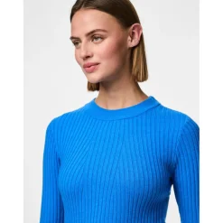 Pull en maille viscose Crista bleu clair Tia