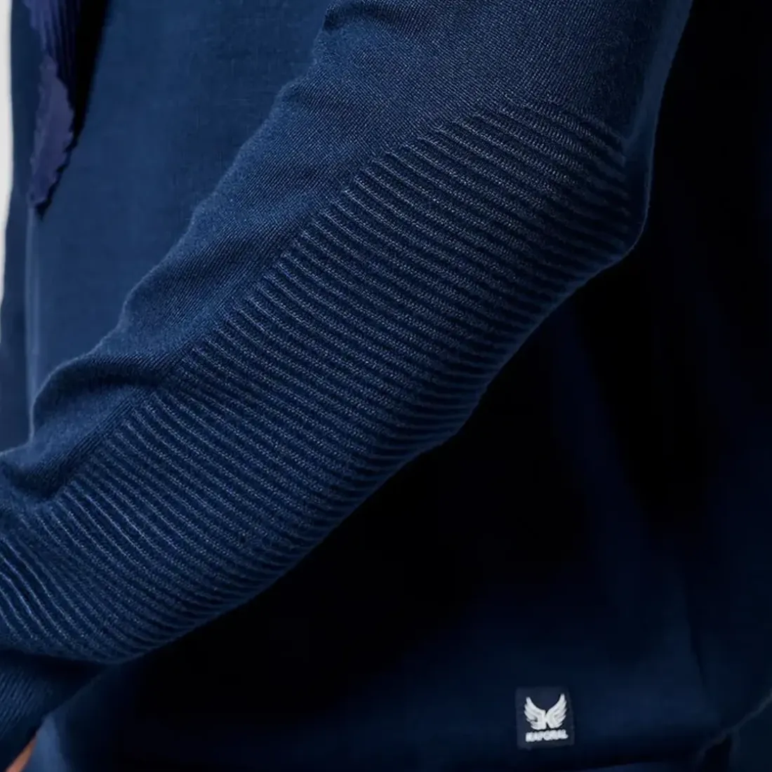 Pull en viscose LAYER bleu marine