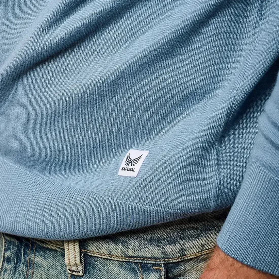 Pull en viscose LAYER Sky bleu ciel