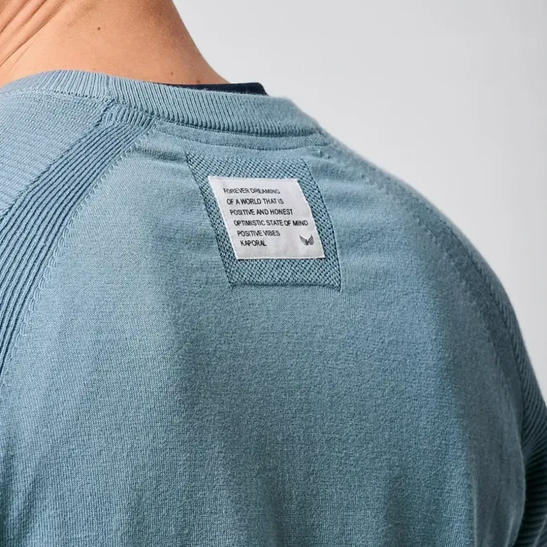 Pull en viscose LAYER Sky bleu ciel