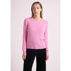 Pull femme col rond ZARA en cachemire rose