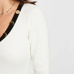 Pull femme Morgan blanc en viscose